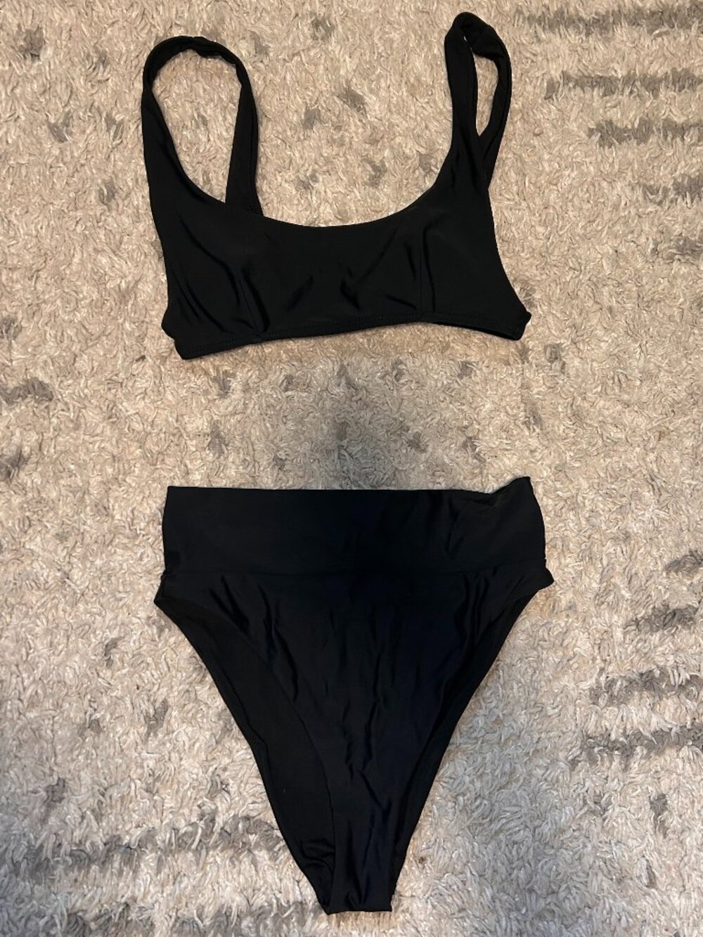 3/$15 🟣 Aerie bikini cheeky high rise set, black, xsmall/small